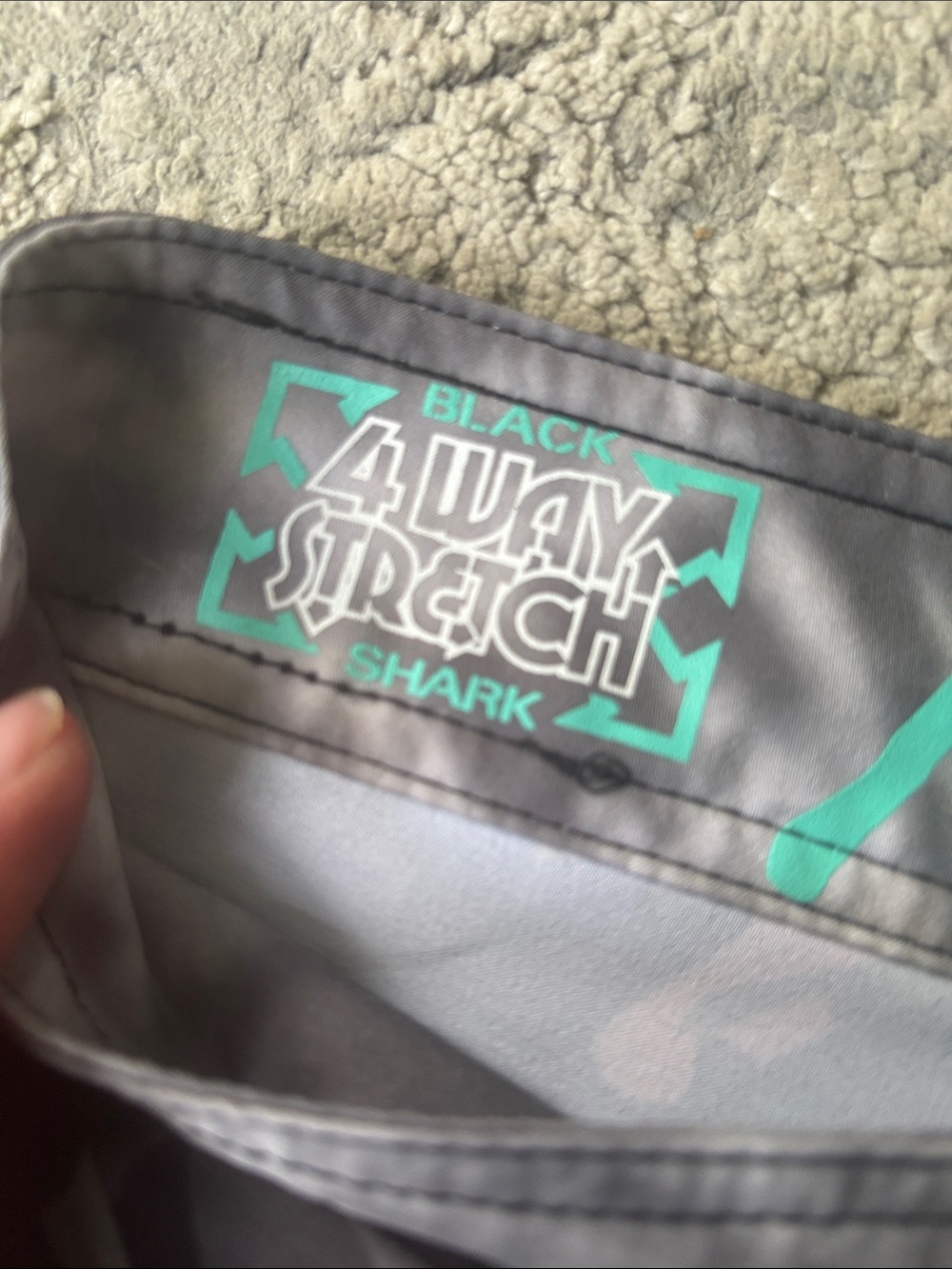 Maui and Sons Black Swim Shorts with Pink, Green & Aqua Graphic - Picture 4 of 5